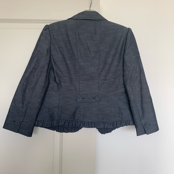 Loft Chambray Ruffle Jacket - Picture 7 of 7